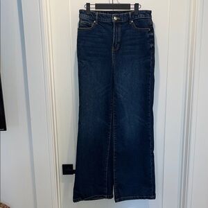 Dark Blue Wide Leg Women's Jeans. Never Worn. 30” Inseam.